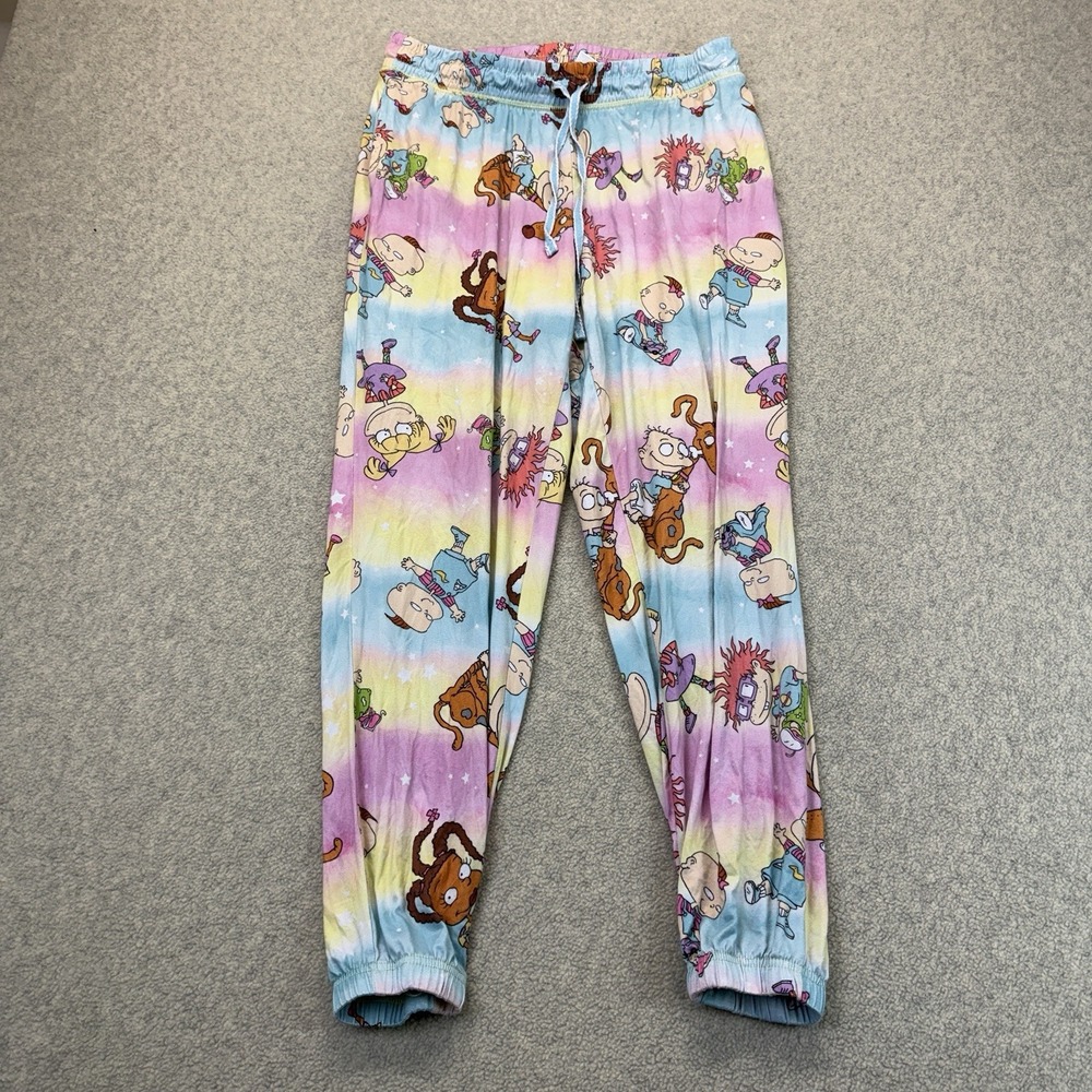 Nickelodeon Rugrats Women's Pajama Jogger Pants Tie-Dye Allover Print Small